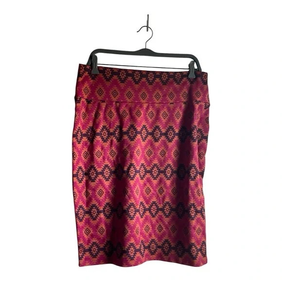 LuLaRoe Women’s Size 2XL Cassie Aztec Patterned Skirt - Picture 2 of 10